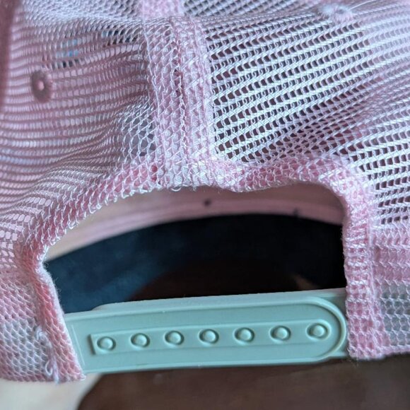 Don Ed Hardy Rhinestone Mesh Hot Pink Hat - Heart & Skull 2000s Y2K Vintage - Picture 6 of 8